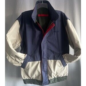 Allen Solly Reverse Bomber Flight Jacket Elastic Waist Length Snap Cuff Cotton